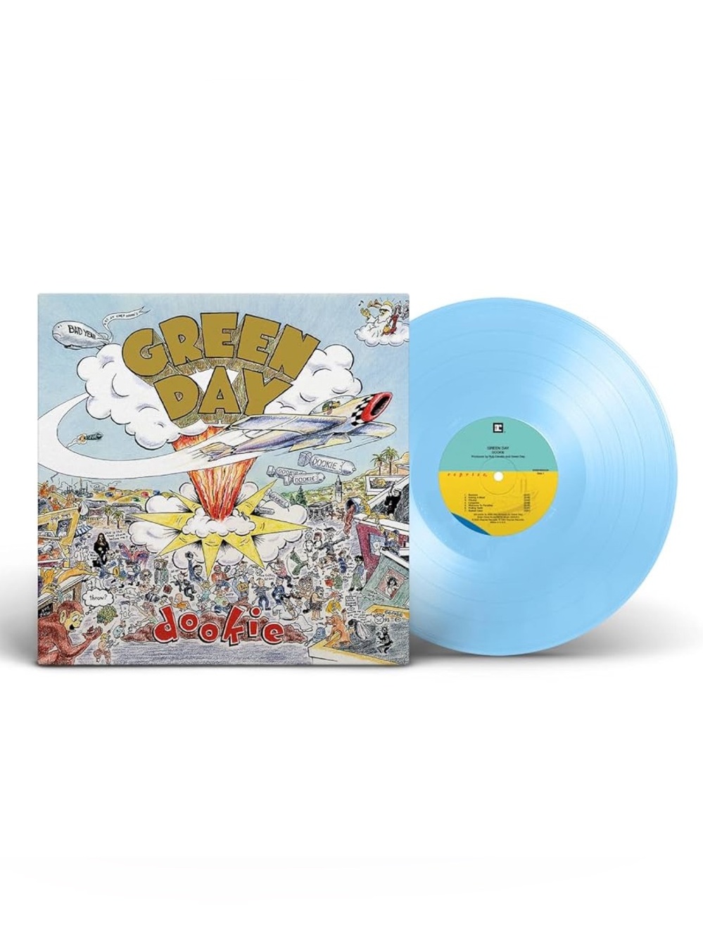 Dookie Vinyl Album - White Cover with Yellow & Red Artwork
